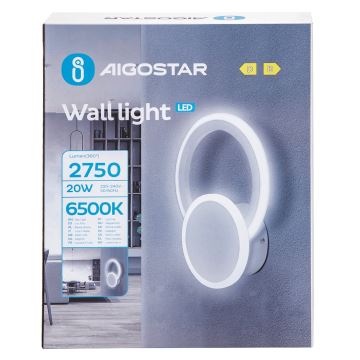 Aigostar - LED Nástenné svietidlo LED/20W/230V 6500K biela