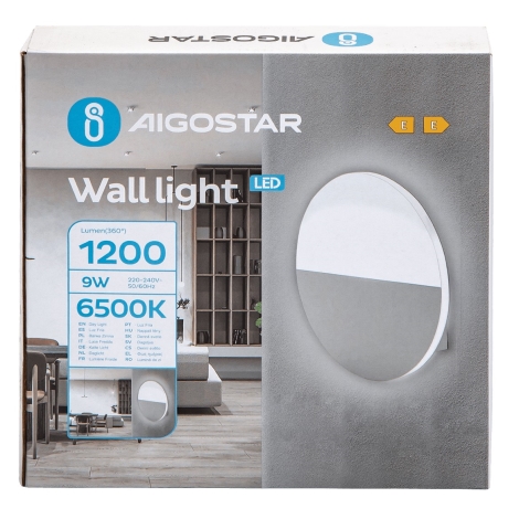 Aigostar - LED Nástenné svietidlo LED/9W/230V 6500K biela