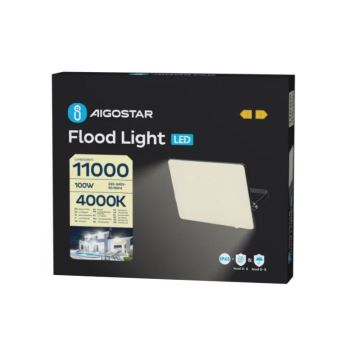 Aigostar - LED Reflektor LED/100W/230V 4000K IP65 čierna