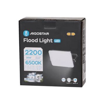 Aigostar - LED Reflektor LED/20W/230V 6500K IP65 čierna