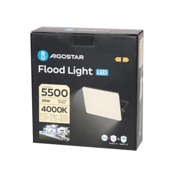 Aigostar - LED Reflektor LED/50W/230V 4000K IP65 čierna