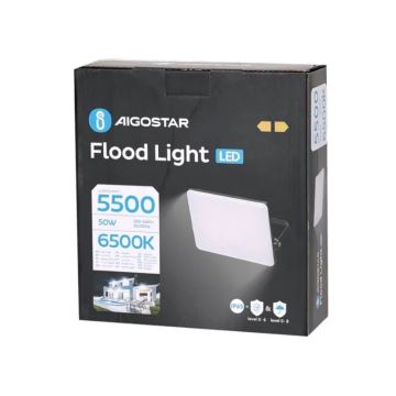 Aigostar - LED Reflektor LED/50W/230V 6500K IP65 čierna