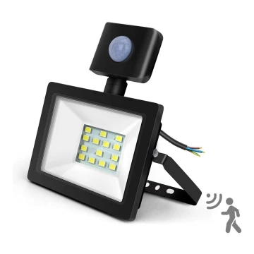 Aigostar - LED Reflektor so senzorom LED/10W/230V 6400K IP65 čierna