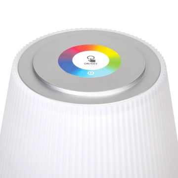 Aigostar - LED RGBW Vonkajšia stmievateľná nabíjacia stolná lampa LED/4W/5V 3600mAh biela/chróm IP54