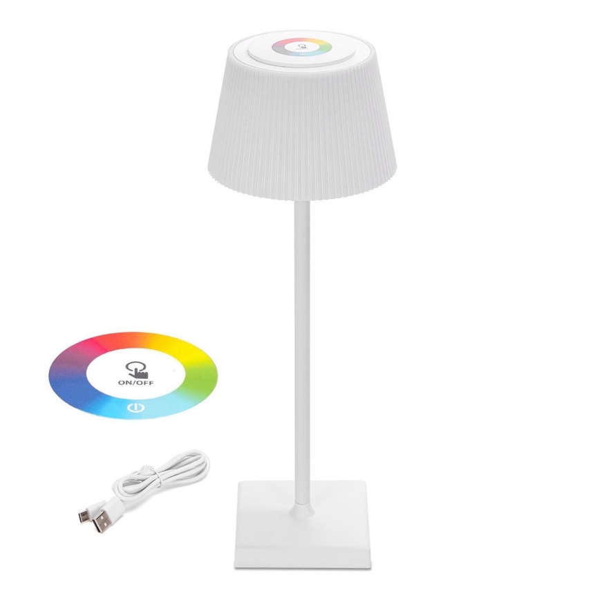 Aigostar - LED RGBW Vonkajšia stmievateľná nabíjacia stolná lampa LED/4W/5V 3600mAh biela IP54