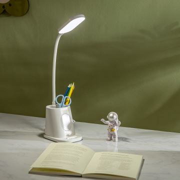 Aigostar - LED Stmievateľná nabíjacia stolná lampa LED/2,8W/5V 1800mAh 3000/5000K biela