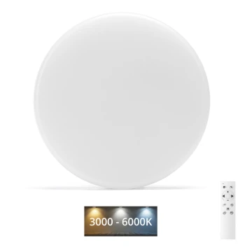 Aigostar - LED Stmievateľné kúpeľňové stropné svietidlo LED/18W/230V 3000-6000K IP54 + diaľkové ovládanie