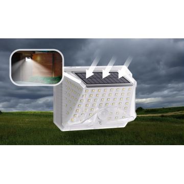 Aigostar - SADA 2xLED Solárne nástenné svietidlo so senzorom LED/1,48W/5V 6500K IP65