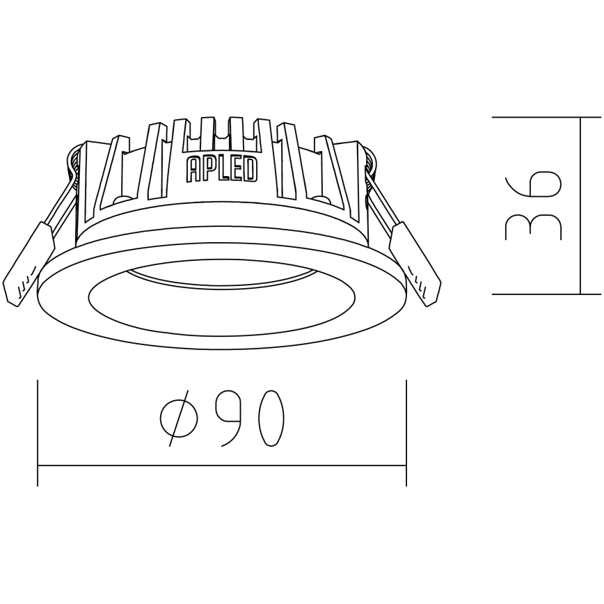 APLED - LED Podhľadové svietidlo RONDO WOODLINE LED/3W/230V 3000K pr. 9 cm jaseň masív