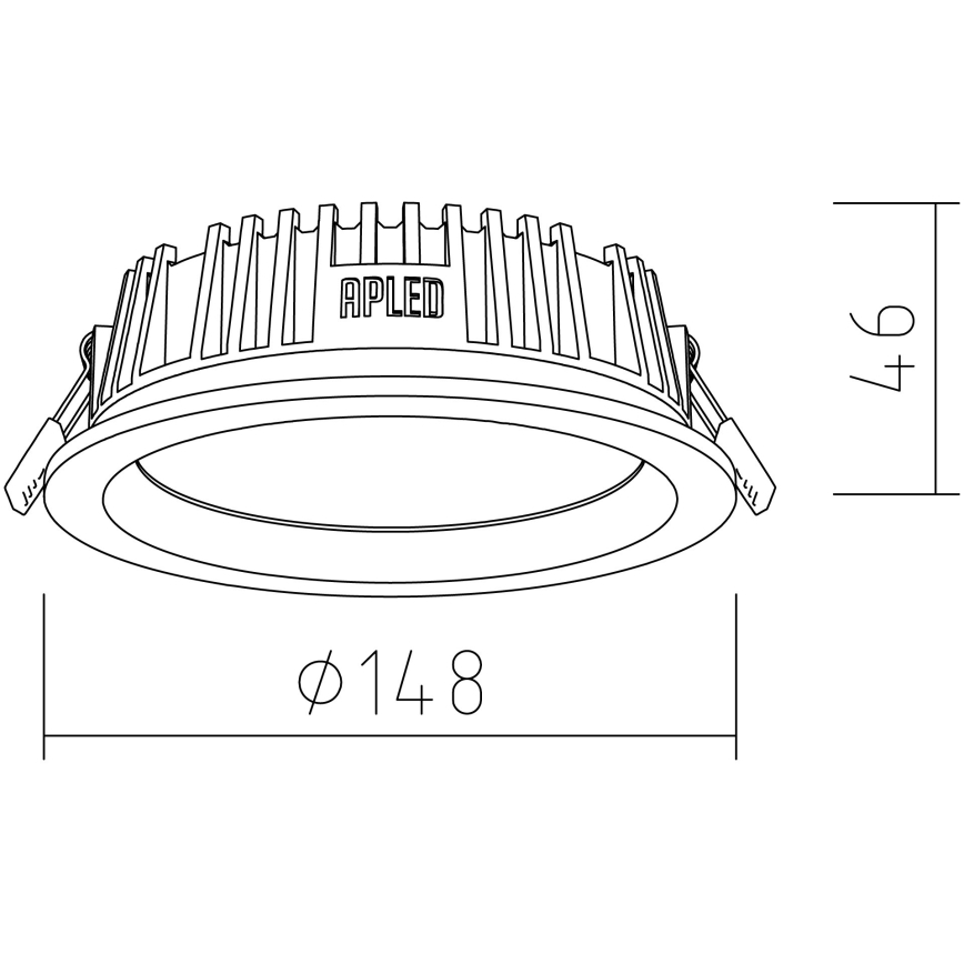 APLED - LED Podhľadové svietidlo RONDO WOODLINE LED/6W/230V 4000K pr. 15 cm dub masív