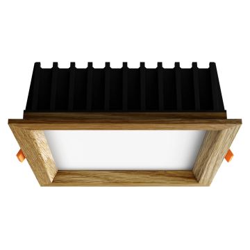 APLED - LED Podhľadové svietidlo SQUARE WOODLINE LED/12W/230V 4000K 17x17 cm dub masív