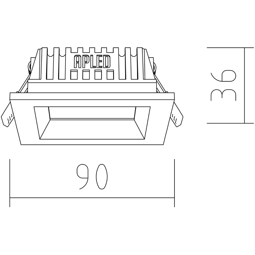 APLED - LED Podhľadové svietidlo SQUARE WOODLINE LED/3W/230V 3000K 9x9 cm borovica masív