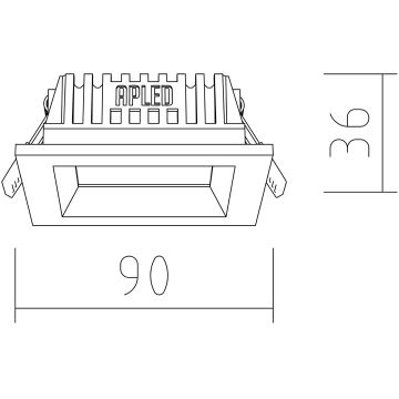 APLED - LED Podhľadové svietidlo SQUARE WOODLINE LED/3W/230V 4000K 9x9 cm dub masív