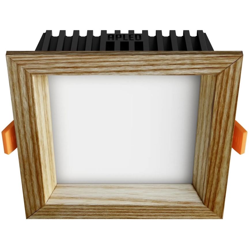 APLED - LED Podhľadové svietidlo SQUARE WOODLINE LED/6W/230V 3000K 12x12 cm jaseň masív