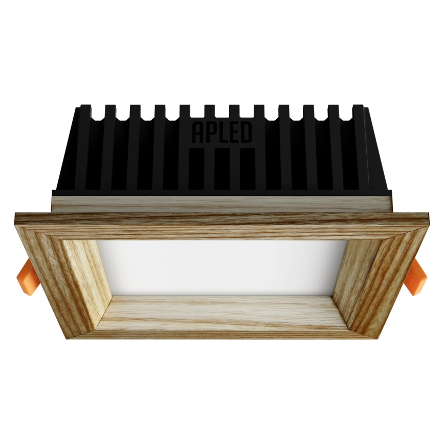 APLED - LED Podhľadové svietidlo SQUARE WOODLINE LED/6W/230V 3000K 12x12 cm jaseň masív