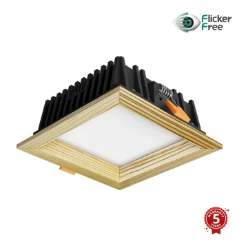 APLED - LED Podhľadové svietidlo SQUARE WOODLINE LED/6W/230V 4000K 12x12 cm borovica masív