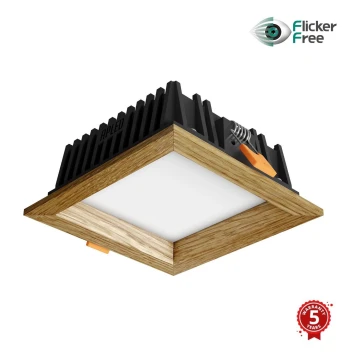 APLED - LED Podhľadové svietidlo SQUARE WOODLINE LED/6W/230V 4000K 12x12 cm dub masív