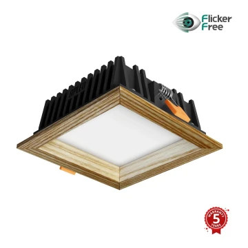 APLED - LED Podhľadové svietidlo SQUARE WOODLINE LED/6W/230V 4000K 12x12 cm jaseň masív