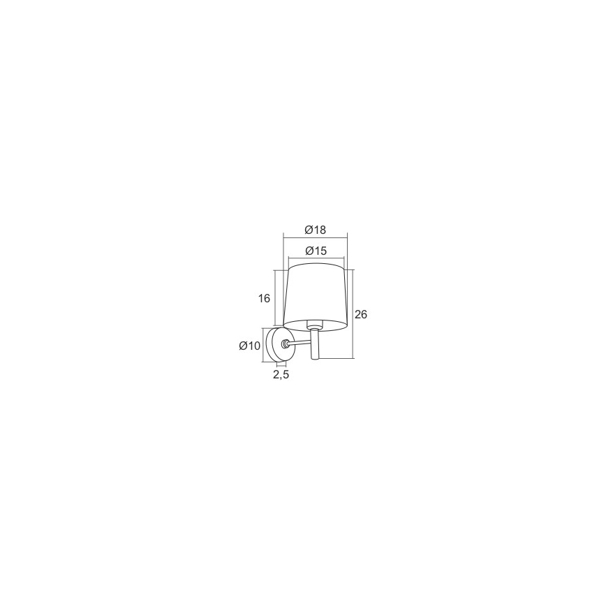 Argon 3910 - Nástenná lampa BOLZANO 1xE27/15W/230V modrá/lesklý chróm