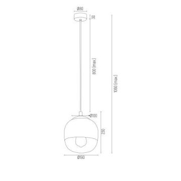 Argon 4676 - Luster na lanku BALTIMORE 1xE27/15W/230V lesklý chróm