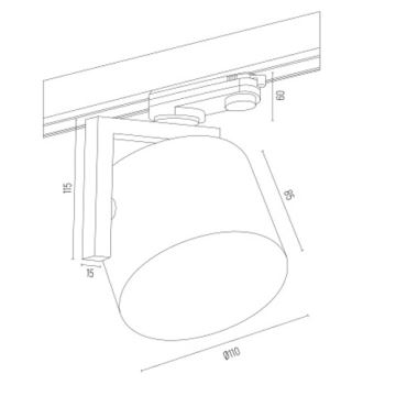 Argon 4751 - LED Bodové svietidlo do lištového systému ALTO 1xGU10-AR111/12W/230V čierna