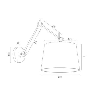 Argon 4897 - Nástenná lampa ZAKYNTOS PLUS 1xE27/15W/230V biela/zlatá