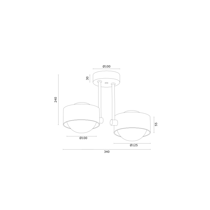 Argon 7088 - Luster na tyči MASSIMO PLUS 2xG9/6W/230V biela