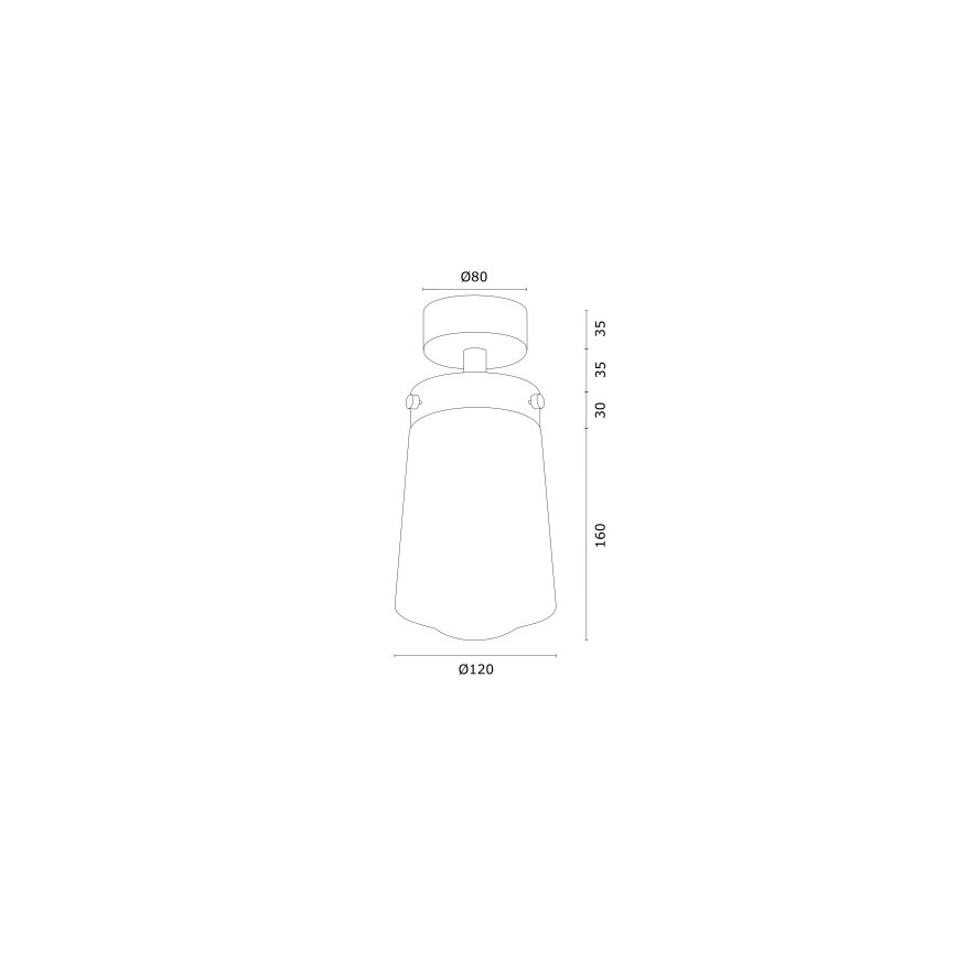 Argon 8005 - Prisadený luster PASADENA 1xE27/15W/230V zlatá/biela