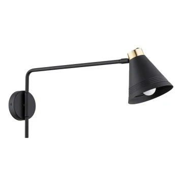 Argon 8009 - Nástenná lampa AVALONE 1xE27/15W/230V 57 cm čierna/zlatá