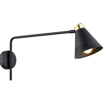 Argon 8009 - Nástenná lampa AVALONE 1xE27/15W/230V 57 cm čierna/zlatá