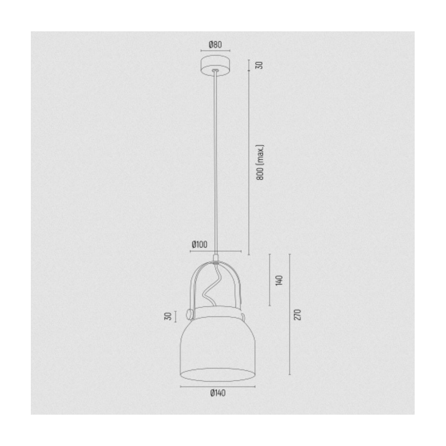 Argon 8292 - Luster na lanku LOGAN 1xE27/15W/230V pr. 14 cm červená