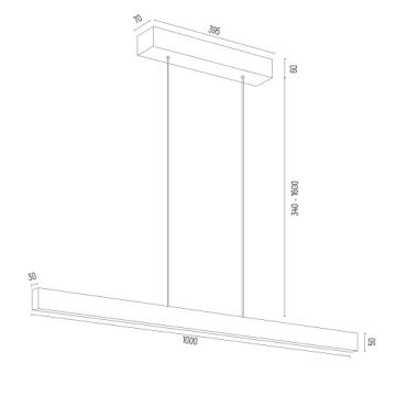 Argon 8305 - LED Luster na lanku BALANS LED/35W/230V 3000K zelená