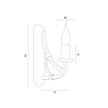 Argon 8355 - Nástenné svietidlo LORENZO 1xE14/7W/230V