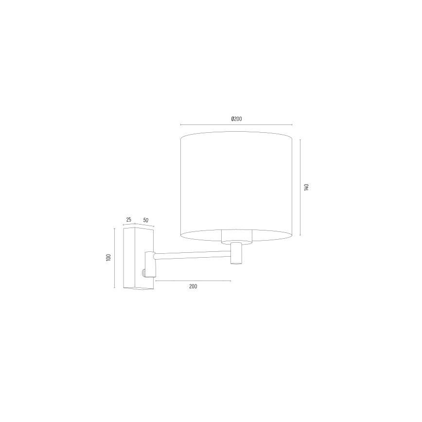 Argon 8370 - Nástenná lampa DOLCE 1xE27/15W/230V