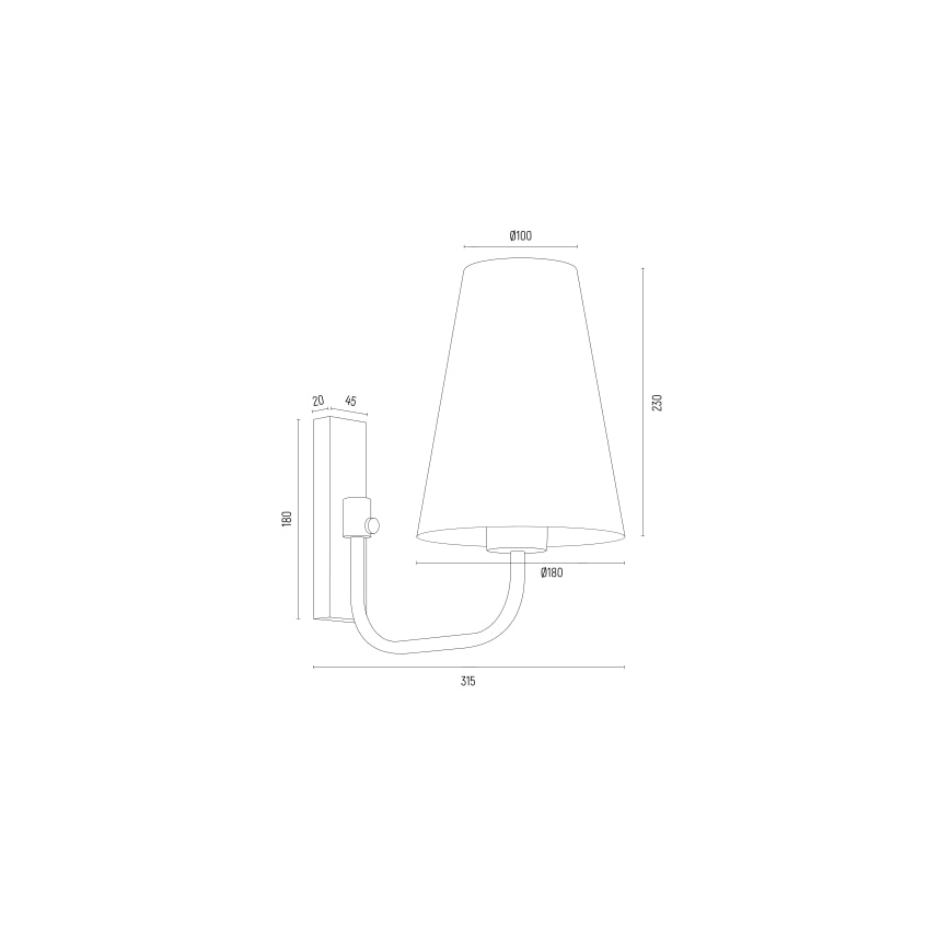 Argon 8376 - Nástenná lampa SAFIANO 1xE27/15W/230V čierna