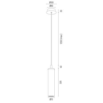 Argon 8489 - Luster na lanku HAMPTON 1xE14/7W/230V zlatá