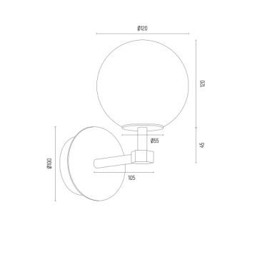 Argon 8502 - Nástenná lampa PALOMA 1xE14/7W/230V zlatá/biela