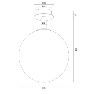 Argon 8511 - Stropné svietidlo PALOMA 1xE27/15W/230V zlatá/čierna