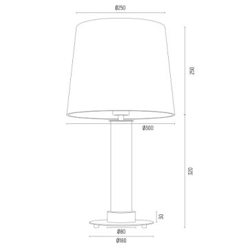 Argon 8540 - Stolná lampa HAMPTON 1xE27/15W/230V biela