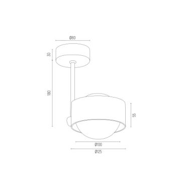 Argon 8568 - Kúpeľňový luster na tyči MASSIMO PLUS 1xG9/6W/230V IP44 zlatá