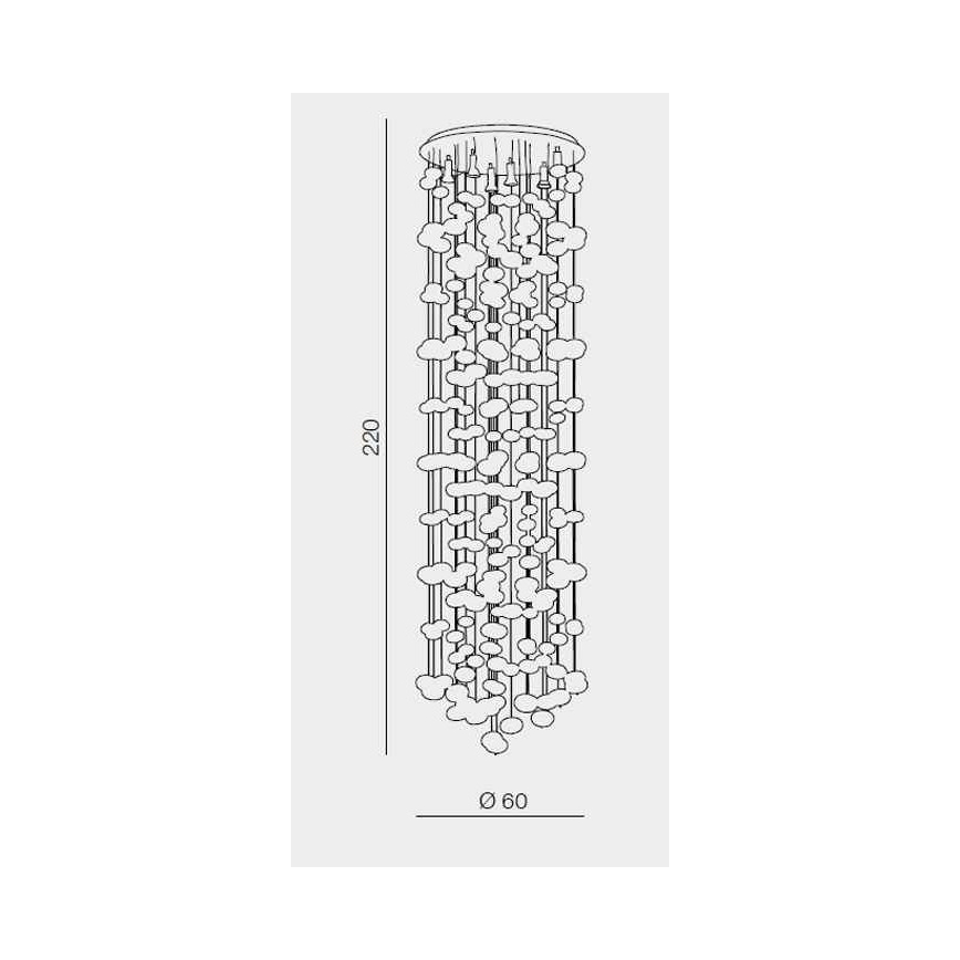 Azzardo AZ1296 - Luster prisadený LUVIA 9xGU10/50W/230V