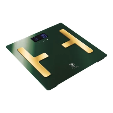 BerlingerHaus - Osobná váha s LCD displejom 2xAAA zelená/zlatá