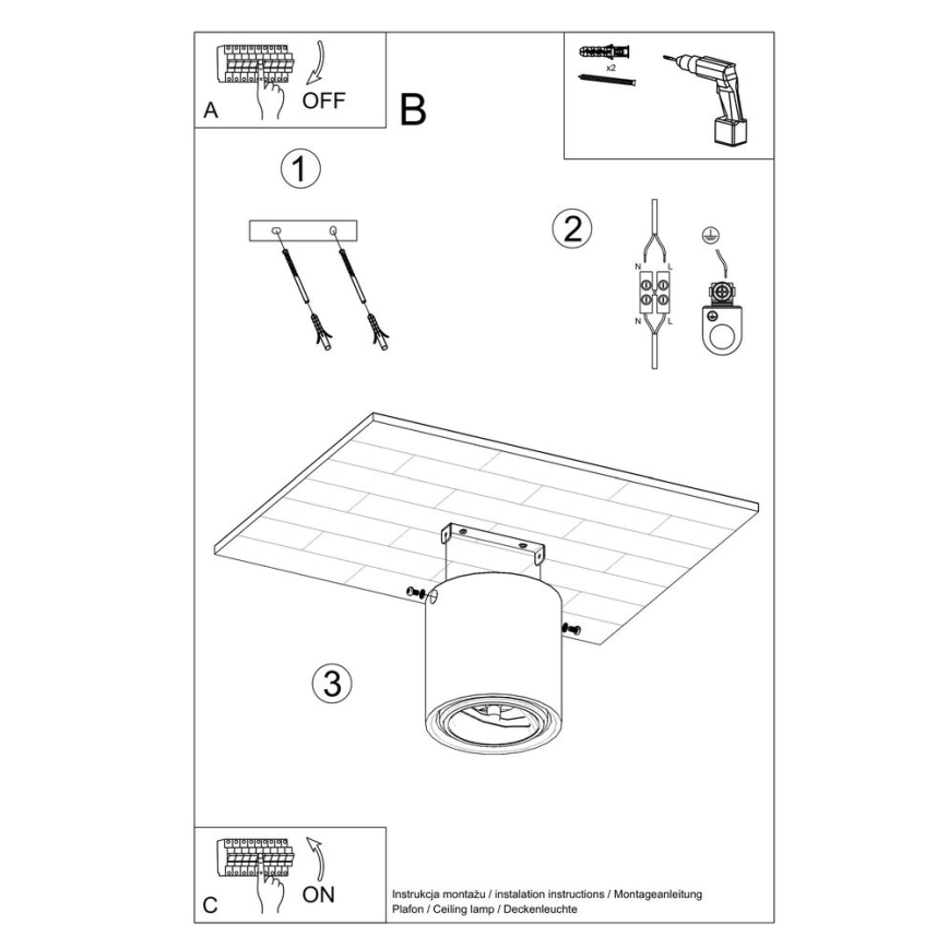 Bodové svietidlo CULLO 1xGU10/ES111/40W/230V