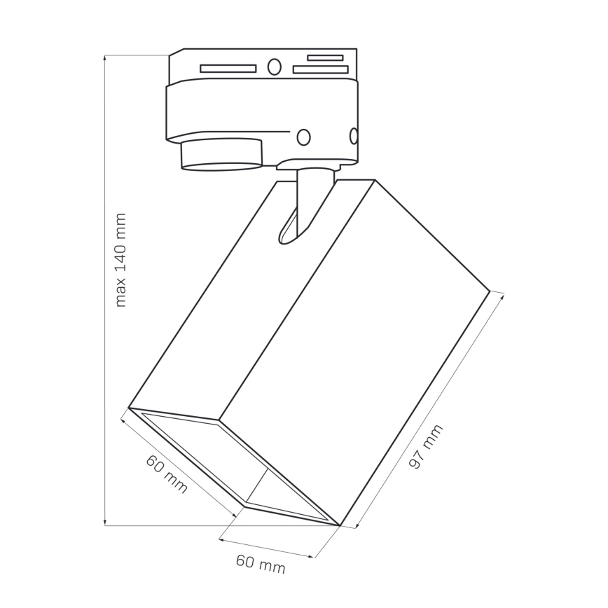 Bodové svietidlo do lištového systému SQUARE 1xGU10/10W/230V biela