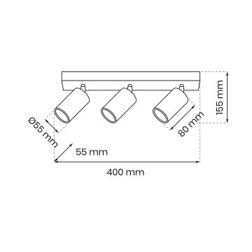 Bodové svietidlo HUDSON 3xGU10/8W/230V biela