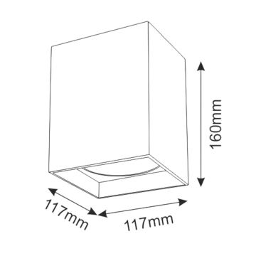 Bodové svietidlo JUPITER 1xE27/20W/230V 11,7x11,7 cm čierna