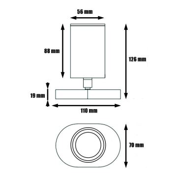 Bodové svietidlo KINIA 1xGU10/30W/230V biela