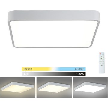 Brilagi - LED Stmievateľné stropné svietidlo POOL LED/36W/230V 3000-6000K 40x40 cm biela + diaľkové ovládanie