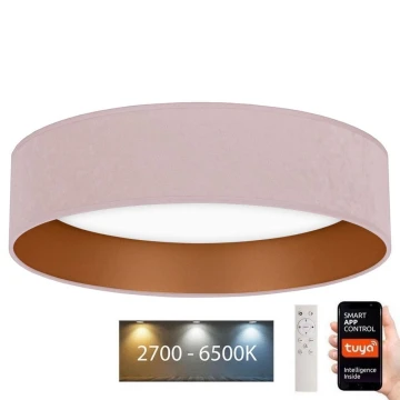 Brilagi - LED Stmievateľné stropné svietidlo VELVET SMART LED/36W/230V pr. 55 cm 2700-6500K Wi-Fi Tuya ružová/zlatá + diaľkové ovládanie