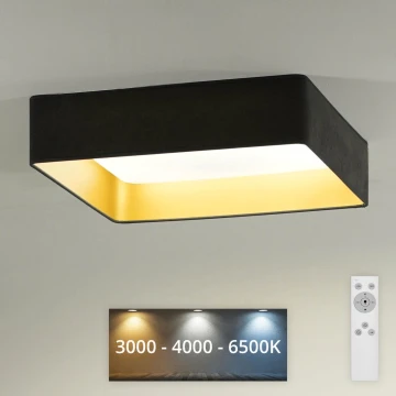 Brilagi - LED Stmievateľné stropné svietidlo VELVET SQUARE LED/24W/230V 3000/4000/6500K + diaľkové ovládanie šedá